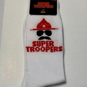 New Super Troopers Novelty Crew Socks Size 6-12/13 - Men's/Women's - NWT